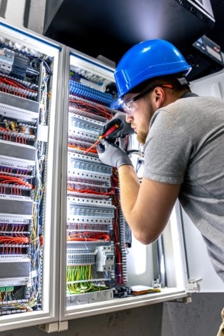 male network engineer working